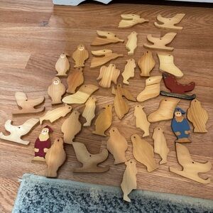 🔴 Wooden Christmas Shapes